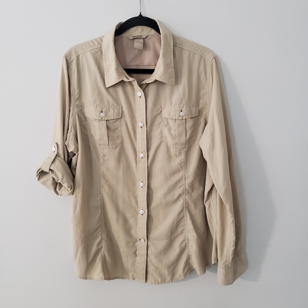 Deluth Womens Armachillo Cooling Shirt SIZE 2XL Roll Tab Sleeves Outdoor Hiking